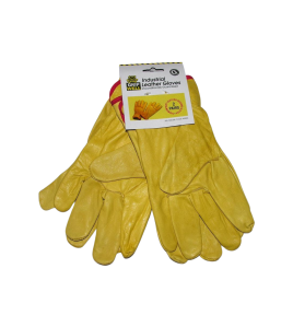 2 Pairs Leather Rigger Gloves - Yellow A Grade