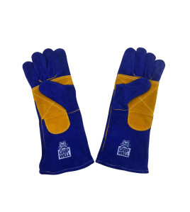 Blue lined welding gloves