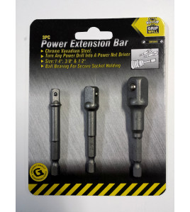 3pc Power Extension Bit Set