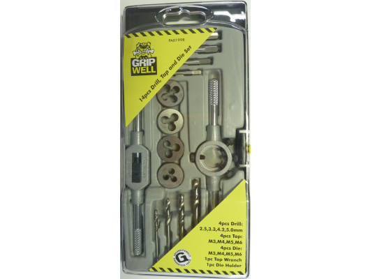 14pc Drill & Tap & Die set