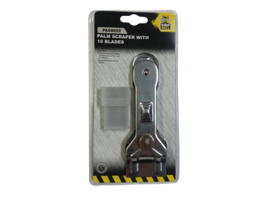 Palm scraper with 10 replacement blades