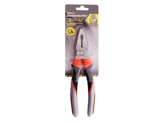 200mm Tri-colour Handle Combination Plier
