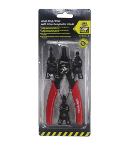 Circlip plier set with 4 adjust heads
