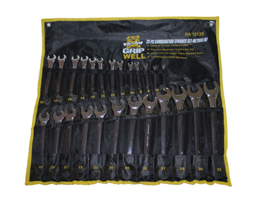 25PC Metric (mm) CRV Combination Spanner Set