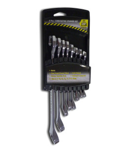 8PC Round Rack Metric (mm) Combination Spanner Set