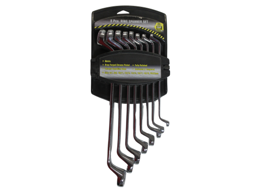 Ring spanner 8pc mm , round rack