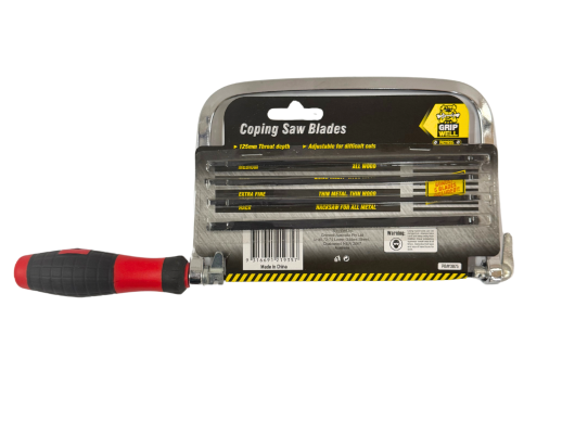 125mm Coping Saw with 4 Cutting Blades