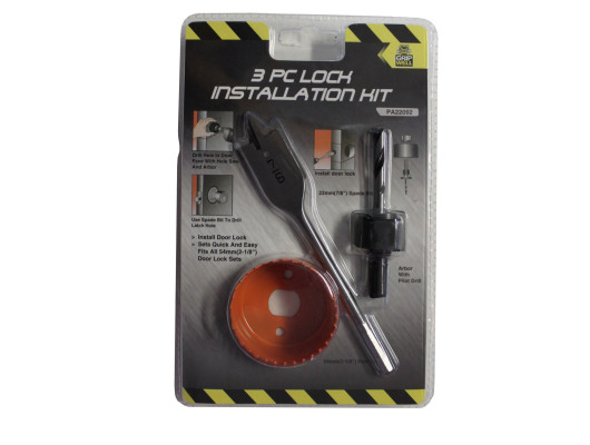 3pc Hole saw Lock installation kit