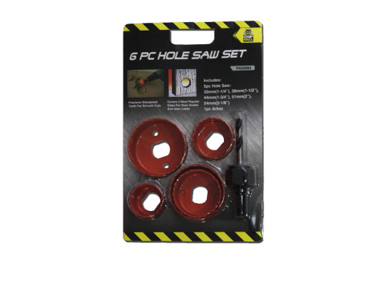 6pc Hole saw kit