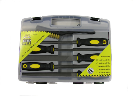 6pc File & Brush set