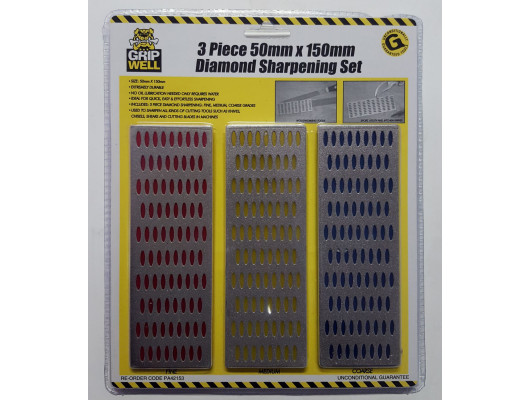 3pc Diamond Sharpening Blade Set (50x150mm)