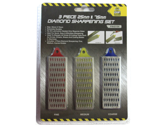3pc Mini Diamond Sharpening Blade Set (25x75mm)