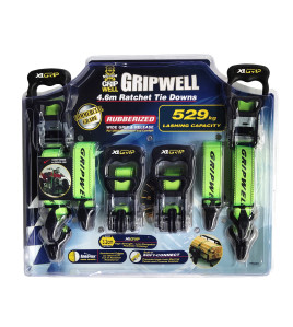 4pc Heavy Duty Ratchet Tie Down 4.6m (529kg LC)