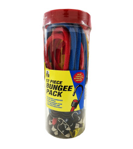 12pc Elastic Bungee Strap Set (Tube)