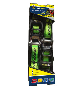 2pc Ratchet Tie Down 25mm x 3.6m (454kg LC)