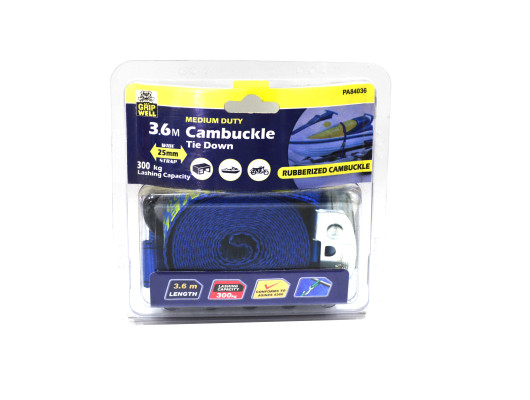 Cambuckle Tie Down 25mm x 3.6m (454kg LC)