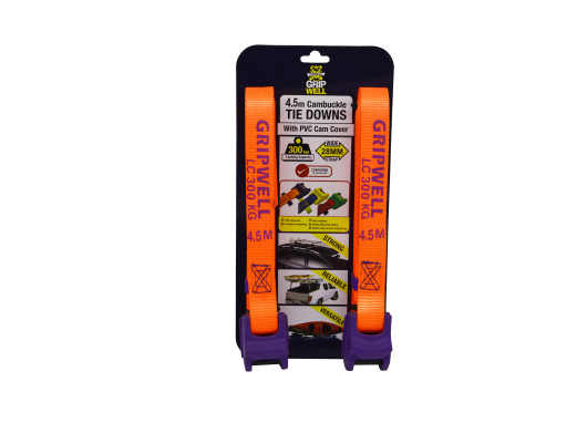 2pc PVC Cover Cam Buckle 4.5m – Purple/Orange