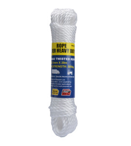 PP Silver Rope Twisted 6mm x 20m