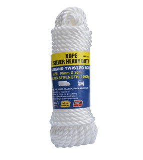 PP Silver Rope Twisted 10mm x 20m