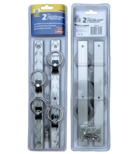 305mm (12&quot;) 2pc L Track Anchor Point set