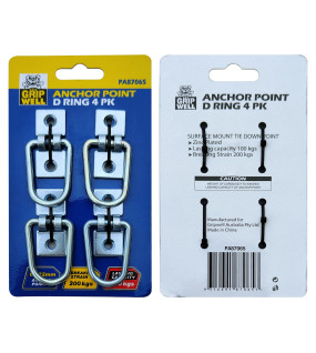 Anchor Point D-Ring 4PK