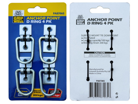 Anchor Point D-Ring 4PK